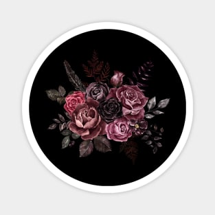 Goth style floral arrangement for addams funeral Magnet